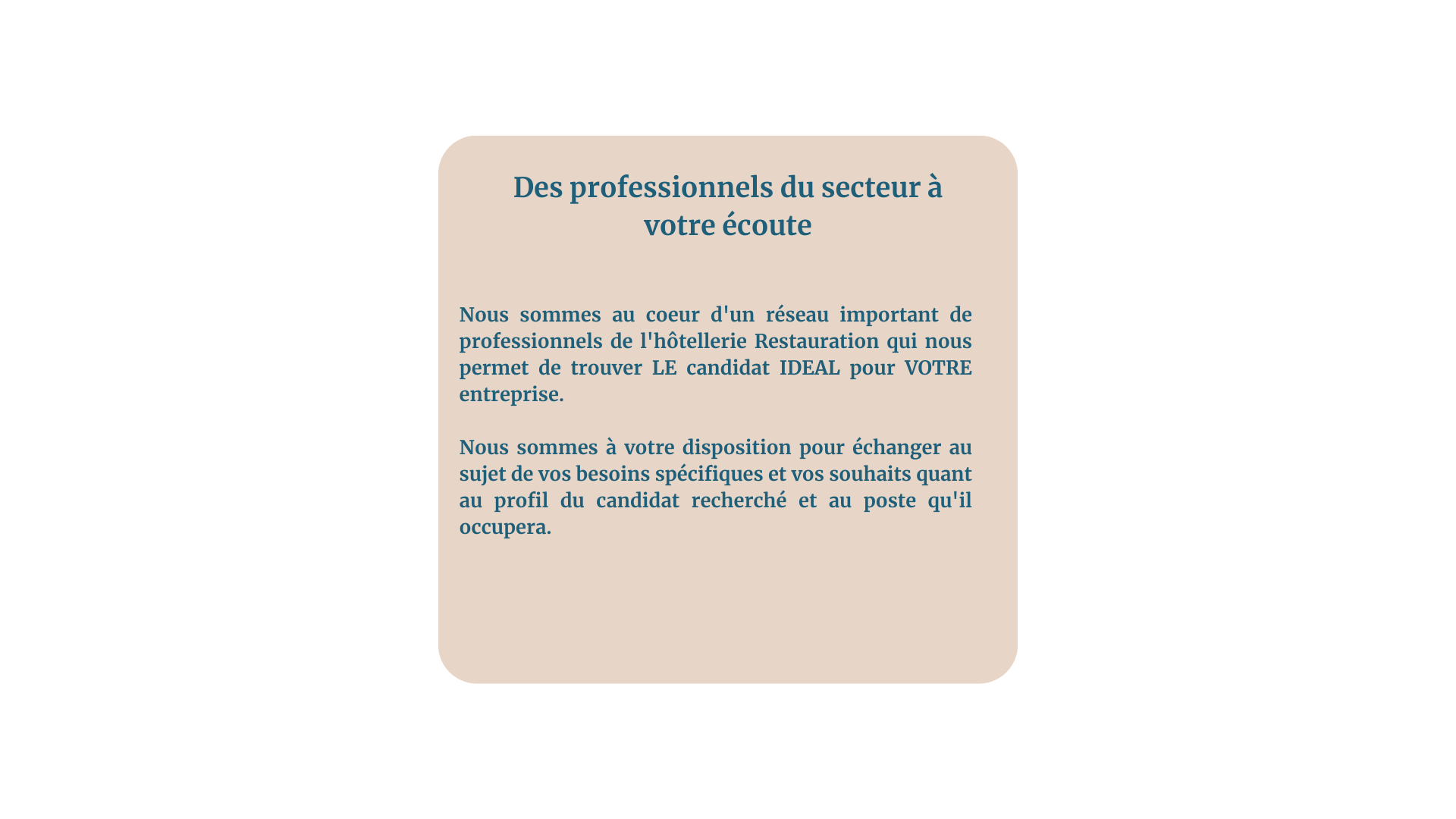 recrutement Hôtellerie